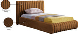 Nico Saddle Velvet Twin Bed NicoSaddle-T Meridian Furniture