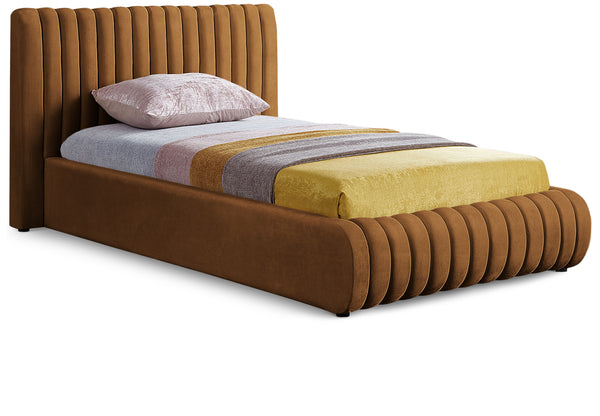Nico Saddle Velvet Twin Bed NicoSaddle-T Meridian Furniture