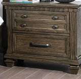 English Elm Bedroom Furniture Traditional Look Unique Wooden Nightstand Drawers Bed Side Table Grey