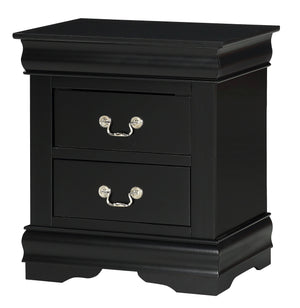 English Elm 1Pc Traditional Style End Table 3-Drawer Nightstand with Marble Top, Ornate Veneer and Circlet Hardware Brown 39 L x 23 W x 36 H B011P143964