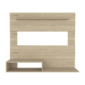 English Elm Beijing Light Pine Floating Entertainment Center with Top Shelf, Two Shelves, Fits TVs up to 55" B07091831