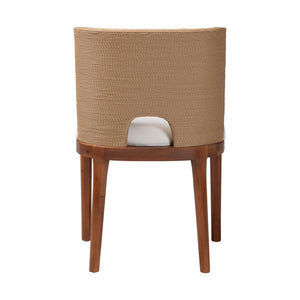 Bali & Pari Norely Solid Mahogany Dining Chair with Handwoven Seagrass Back