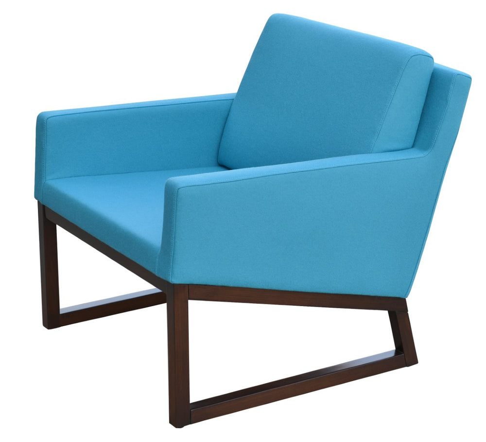 Soho Concept Gazel Lounge Armchair X-wood In Camira Wool - Stylish Comfort, 10-year Guarantee, Made In Turkiye Turquoise  Soho-concept-dining-chair-12317