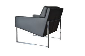 Soho Concept Nova Armchair With Chrome Sled Base – Stylish Black Leatherette Design, 2-year Guarantee Included! Chrome,Black  Soho-concept-dining-chair-12284