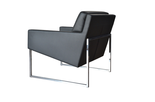 Soho Concept Nova Armchair With Chrome Sled Base – Stylish Black Leatherette Design, 2-year Guarantee Included! Chrome,Black  Soho-concept-dining-chair-12284
