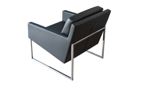 Soho Concept Nova Armchair With Chrome Sled Base – Stylish Black Leatherette Design, 2-year Guarantee Included! Chrome,Black  Soho-concept-dining-chair-13248