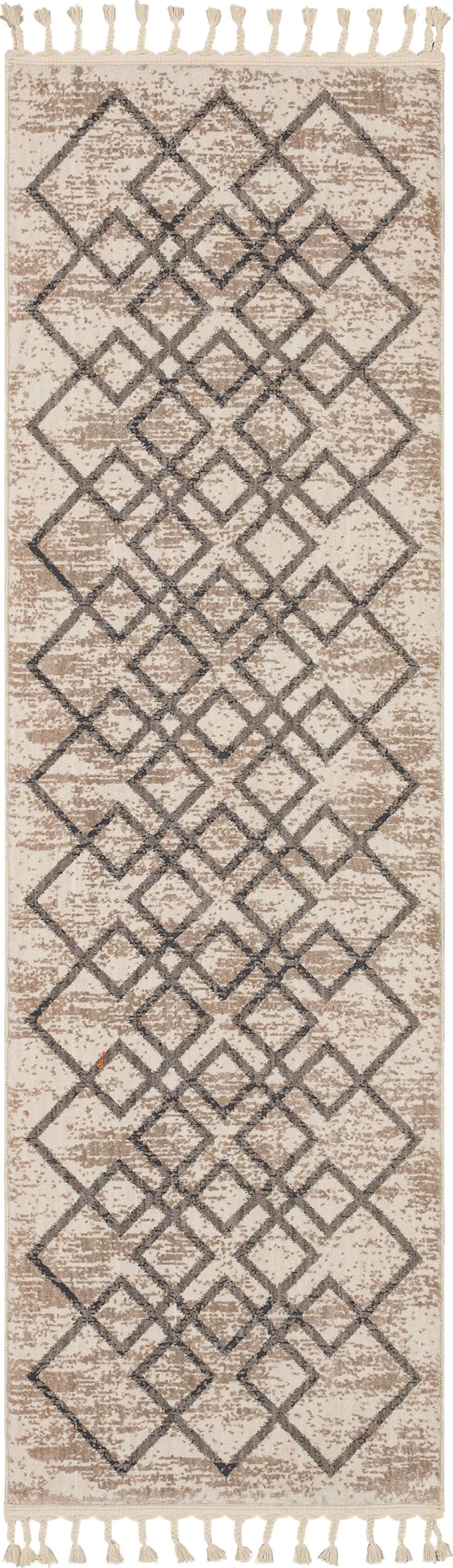 Karastan Rugs Rendition by Stacy Garcia Home Nova Machine Woven Triexta Modern/Contemporary Area Rug Oyster 2' 4" x 7' 10"