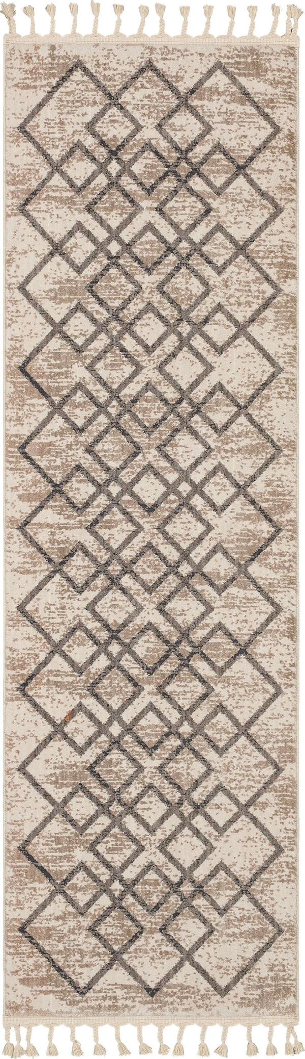 Karastan Rugs Rendition by Stacy Garcia Home Nova Machine Woven Triexta Modern/Contemporary Area Rug Oyster 2' 4" x 7' 10"