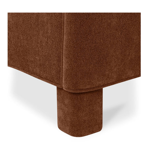 Moe's Home Ichigo Bed - Modern Comfort With Rounded Edges And Generous Headboard For Stylish Bedroom Decor Orange Upholstery, 100% Polyester,Wood Frame, Plywood Oa-1002-12-0