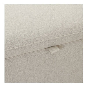 Moe's Home Ichigo Storage Bench - Luxurious Upholstered Seating With Hidden Storage And Timeless Style Grey Upholstery, 97% Polyester 3% Linen,Wood Frame, Plywood Oa-1004-29