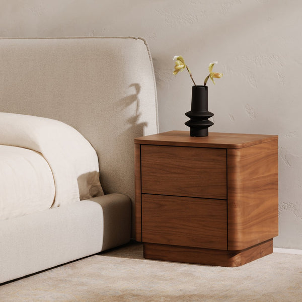 Moe's Home Zeppelin Bed - 70s Inspired Low-slung Design With Floating Base And Plush Foam Headboard Comfort Black Upholstery, 97% Polyester,3% Linen,Wood Frame, Plywood Oa-1006-29-0