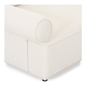 Moe's Home Rosello Armchair - Stylish Transitional Seating With Textured Fabric, Eco-friendly Design & Comfort White Upholstery, 30% Recycled Polyester,70% Polyester,Plywood Frame Oa-1007-18