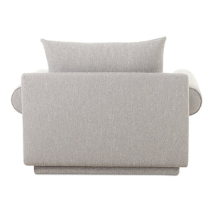 Moe's Home Rosello Armchair - Stylish Transitional Seating With Textured Fabric, Eco-friendly Design & Comfort Grey Upholstery, 30% Recycled Polyester,70% Polyester,Plywood Frame Oa-1007-29