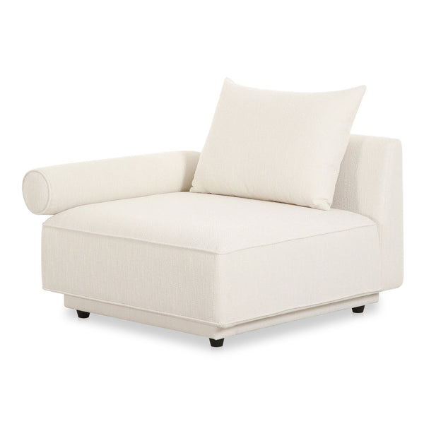 Moe's Home Rosello Modular Sectional Sofa: Stylish, Sustainable Comfort With Versatile Design For Any Space White Upholstery, 30% Recycled Polyester,70% Polyester,Plywood Frame Oa-1008-18