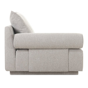 Moe's Home Rosello Modular Sectional Sofa: Stylish, Sustainable Comfort With Versatile Design For Any Space Grey Upholstery, 30% Recycled Polyester,70% Polyester,Plywood Frame Oa-1008-29