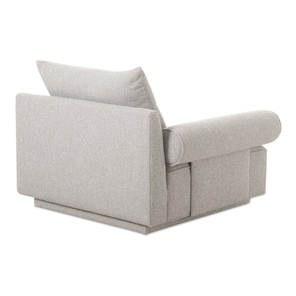 Moe's Home Rosello Modular Sectional Sofa: Stylish, Sustainable Comfort With Versatile Design For Any Space Grey Upholstery, 30% Recycled Polyester,70% Polyester,Plywood Frame Oa-1008-29