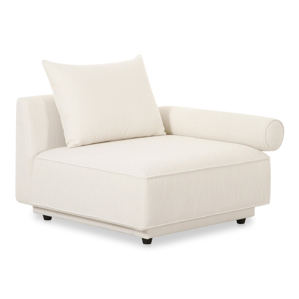 Moe's Home Rosello Modular Sectional Sofa: Stylish, Sustainable Comfort With Versatile Design For Any Space White Upholstery, 30% Recycled Polyester,70% Polyester,Plywood Frame Oa-1009-18