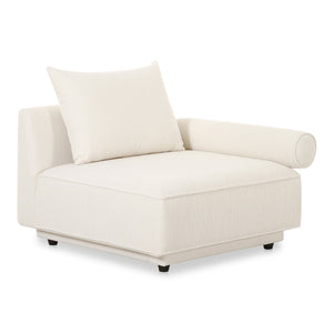 Moe's Home Rosello Modular Sectional Sofa: Stylish, Sustainable Comfort With Versatile Design For Any Space White Upholstery, 30% Recycled Polyester,70% Polyester,Plywood Frame Oa-1009-18