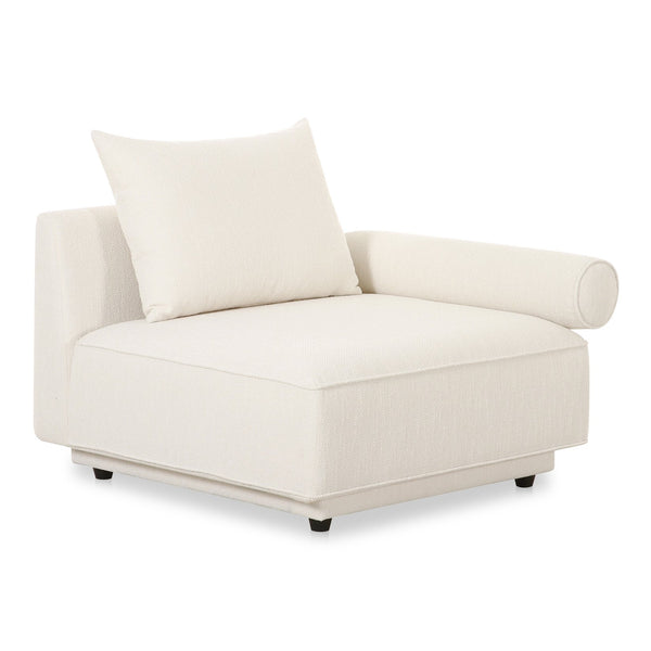 Moe's Home Rosello Modular Sectional Sofa: Stylish, Sustainable Comfort With Versatile Design For Any Space White Upholstery, 30% Recycled Polyester,70% Polyester,Plywood Frame Oa-1009-18