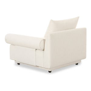 Moe's Home Rosello Modular Sectional Sofa: Stylish, Sustainable Comfort With Versatile Design For Any Space White Upholstery, 30% Recycled Polyester,70% Polyester,Plywood Frame Oa-1009-18