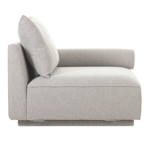 Moe's Home Rosello Modular Sectional Sofa: Stylish, Sustainable Comfort With Versatile Design For Any Space Grey Upholstery, 30% Recycled Polyester,70% Polyester,Plywood Frame Oa-1009-29