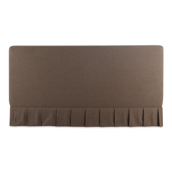 Moe's Home Maren Bed: Elegant Upholstered Design With Vintage Finesse, Soft Curves, And Supportive Slats Brown Upholstery, 100% Polyester,Plywood Frame Oa-1015-03-0