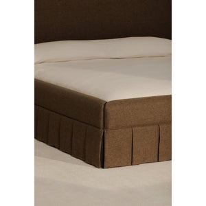 Moe's Home Maren Bed: Elegant Upholstered Design With Vintage Finesse, Soft Curves, And Supportive Slats Brown Upholstery, 100% Polyester,Plywood Frame Oa-1016-03-0