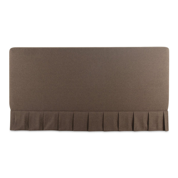 Moe's Home Maren Bed: Elegant Upholstered Design With Vintage Finesse, Soft Curves, And Supportive Slats Brown Upholstery, 100% Polyester,Plywood Frame Oa-1016-03-0