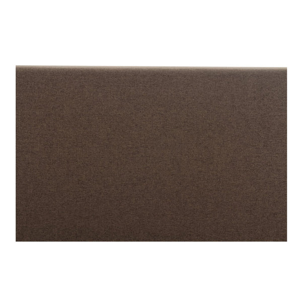 Moe's Home Maren Bed: Elegant Upholstered Design With Vintage Finesse, Soft Curves, And Supportive Slats Brown Upholstery, 100% Polyester,Plywood Frame Oa-1016-03-0