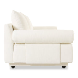 Moe's Home Rosello Modular Sofa - Chic, Sustainable Seating With Textured Fabric & Eco-friendly Design White Upholstery, 30% Recycled Polyester,70% Polyester,Plywood Frame Oa-1017-18