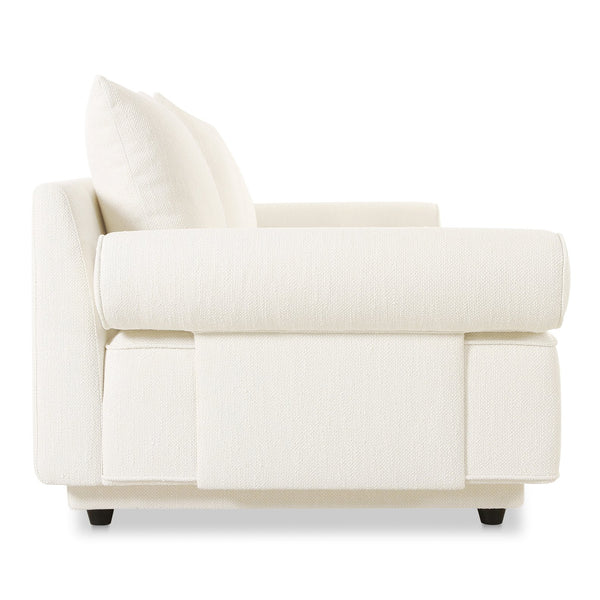 Moe's Home Rosello Modular Sofa - Chic, Sustainable Seating With Textured Fabric & Eco-friendly Design White Upholstery, 30% Recycled Polyester,70% Polyester,Plywood Frame Oa-1017-18