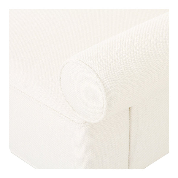 Moe's Home Rosello Modular Sofa - Chic, Sustainable Seating With Textured Fabric & Eco-friendly Design White Upholstery, 30% Recycled Polyester,70% Polyester,Plywood Frame Oa-1017-18