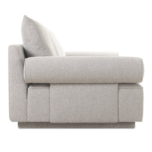 Moe's Home Rosello Modular Sofa - Chic, Sustainable Seating With Textured Fabric & Eco-friendly Design Grey Upholstery, 30% Recycled Polyester,70% Polyester,Plywood Frame Oa-1017-29