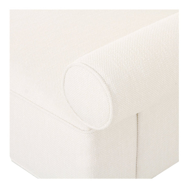 Moe's Home Rosello Modular Sectional Sofa - Eco-friendly Design With Versatile Comfort And Stylish Textured Fabric White Upholstery, 30% Recycled Polyester,70% Polyester,Plywood Frame Oa-1018-18