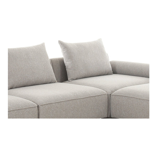 Moe's Home Rosello Modular Sectional Sofa - Eco-friendly Design With Versatile Comfort And Stylish Textured Fabric Grey Upholstery, 30% Recycled Polyester,70% Polyester,Plywood Frame Oa-1018-29