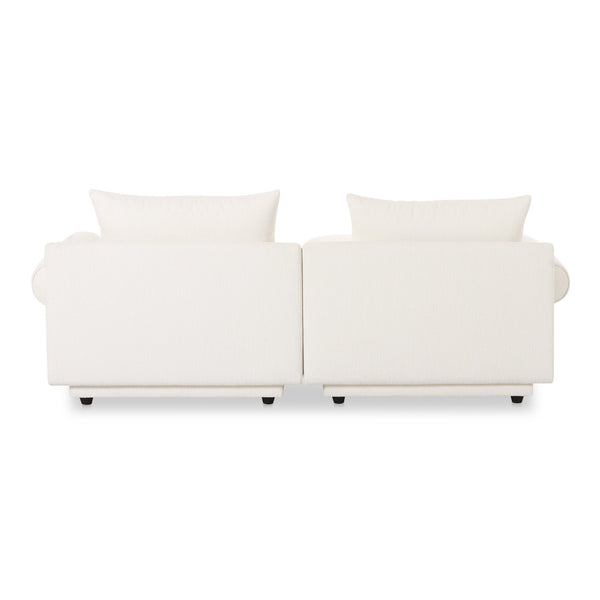 Moe's Home Rosello Modular Sectional Sofa - Eco-friendly Design With Versatile Comfort And Stylish Textured Fabric White Upholstery, 30% Recycled Polyester,70% Polyester,Plywood Frame Oa-1019-18