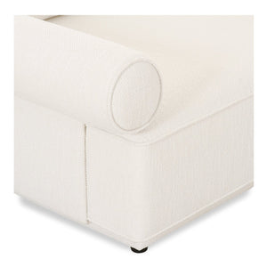 Moe's Home Rosello Modular Sectional Sofa - Eco-friendly Design With Versatile Comfort And Stylish Textured Fabric White Upholstery, 30% Recycled Polyester,70% Polyester,Plywood Frame Oa-1019-18