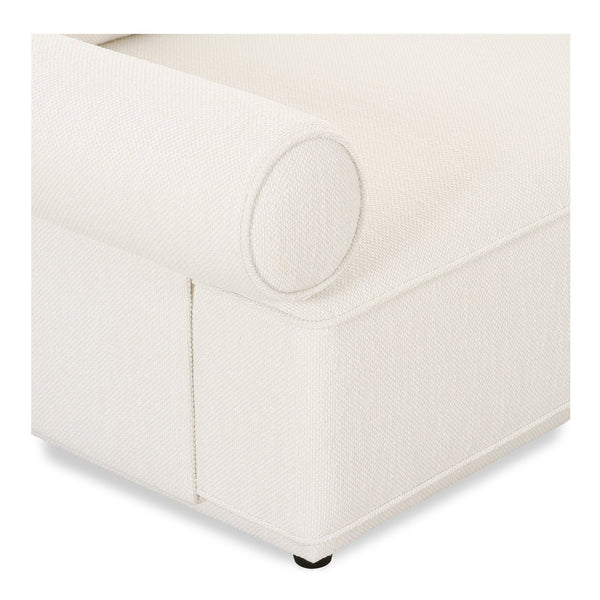 Moe's Home Rosello Modular Sectional Sofa - Eco-friendly Design With Versatile Comfort And Stylish Textured Fabric White Upholstery, 30% Recycled Polyester,70% Polyester,Plywood Frame Oa-1019-18