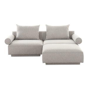 Moe's Home Rosello Modular Sectional Sofa - Eco-friendly Design With Versatile Comfort And Stylish Textured Fabric Grey Upholstery, 30% Recycled Polyester,70% Polyester,Plywood Frame Oa-1019-29