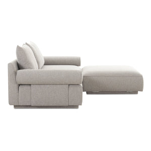 Moe's Home Rosello Modular Sectional Sofa - Eco-friendly Design With Versatile Comfort And Stylish Textured Fabric Grey Upholstery, 30% Recycled Polyester,70% Polyester,Plywood Frame Oa-1019-29