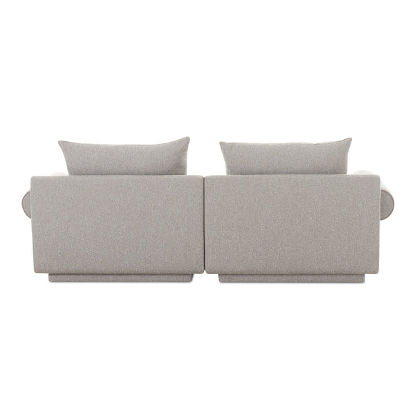 Moe's Home Rosello Modular Sectional Sofa - Eco-friendly Design With Versatile Comfort And Stylish Textured Fabric Grey Upholstery, 30% Recycled Polyester,70% Polyester,Plywood Frame Oa-1019-29