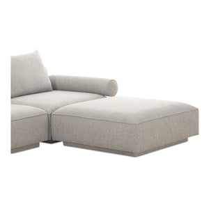 Moe's Home Rosello Modular Sectional Sofa - Eco-friendly Design With Versatile Comfort And Stylish Textured Fabric Grey Upholstery, 30% Recycled Polyester,70% Polyester,Plywood Frame Oa-1019-29
