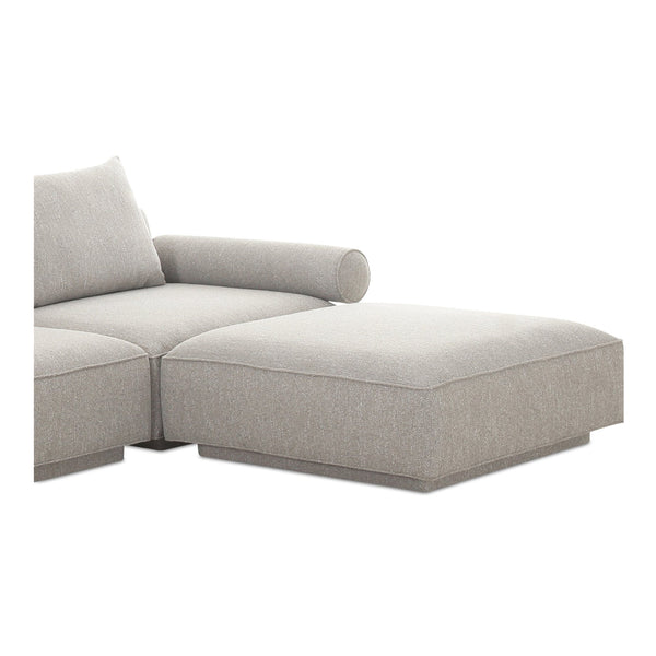 Moe's Home Rosello Modular Sectional Sofa - Eco-friendly Design With Versatile Comfort And Stylish Textured Fabric Grey Upholstery, 30% Recycled Polyester,70% Polyester,Plywood Frame Oa-1019-29