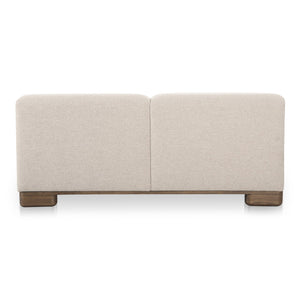 Moe's Home June Modular Sectional - Versatile Elegance With Plush Comfort, Textured Performance Fabric & Oak Base Beige Upholstery, 72% Polyester,28% Acrylic,Oak Veneer Base Oa-1032-34