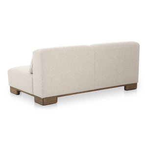 Moe's Home June Modular Sectional - Versatile Elegance With Plush Comfort, Textured Performance Fabric & Oak Base Beige Upholstery, 72% Polyester,28% Acrylic,Oak Veneer Base Oa-1032-34