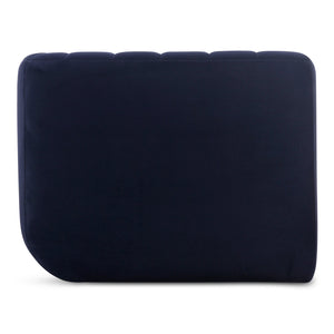 Moe's Home Rosy Lounge Chair - Oversized Art Deco-inspired Comfort With Textured Upholstery For Chic Spaces Blue Upholstery, 100% Polyester,Plywood Frame Oa-1037-19