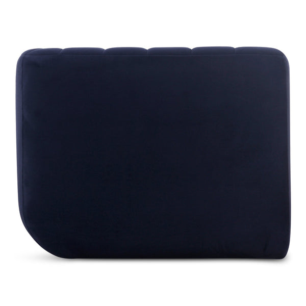 Moe's Home Rosy Lounge Chair - Oversized Art Deco-inspired Comfort With Textured Upholstery For Chic Spaces Blue Upholstery, 100% Polyester,Plywood Frame Oa-1037-19