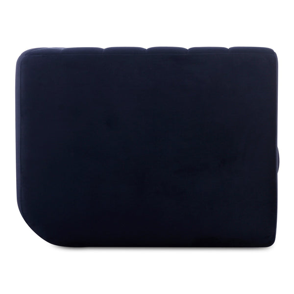 Moe's Home Rosy Sofa - Luxurious Oversized Art Deco-inspired Lounge Seating With Textured Upholstery For 4 Blue Upholstery, 100% Polyester,Plywood Frame Oa-1038-19