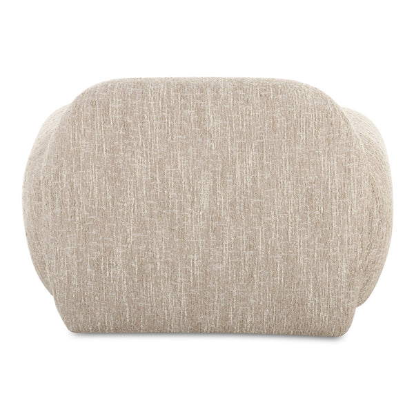 Moe's Home Hazel Lounge Chair – Modern Velvet Seating With Curved Arms For Chic Minimalist Home Décor Beige Upholstery, 90% Polyester,10% Acrylic,Plywood Frame Oa-1043-34