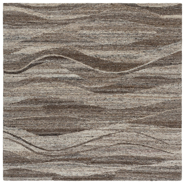 Safavieh Oakwood Plush Wool-Cotton Rug In Natural Grey — Hand-Tufted Low-Profile Comfort For Modern Rooms 5'-0" x 8'-0" OAK102A-5